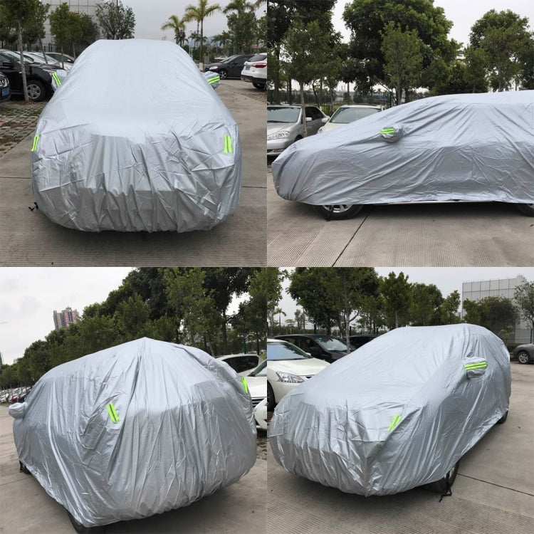 PEVA Anti-Dust Waterproof Sunproof SUV Car Cover with Warning Strips, Fits Cars up to 4.7m(183 inch) in Length - PE Material by PMC Jewellery | Online Shopping South Africa | PMC Jewellery | Buy Now Pay Later Mobicred