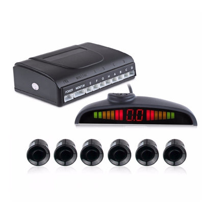 PZ-300-6 Car Parking Reversing Buzzer and LED Sensors Parking Alarm Assistance System with 6 Rear Radar - Radar Detectors by PMC Jewellery | Online Shopping South Africa | PMC Jewellery | Buy Now Pay Later Mobicred