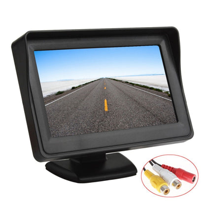 PZ601-C TFT LCD 2 Video Input 4.3 Inch Parking Monitor 2 in 1 with 648*488 Pixels Rear View Camera Glass Lens with 6m RCA Video Cable - Rear View Cameras by PMC Jewellery | Online Shopping South Africa | PMC Jewellery | Buy Now Pay Later Mobicred