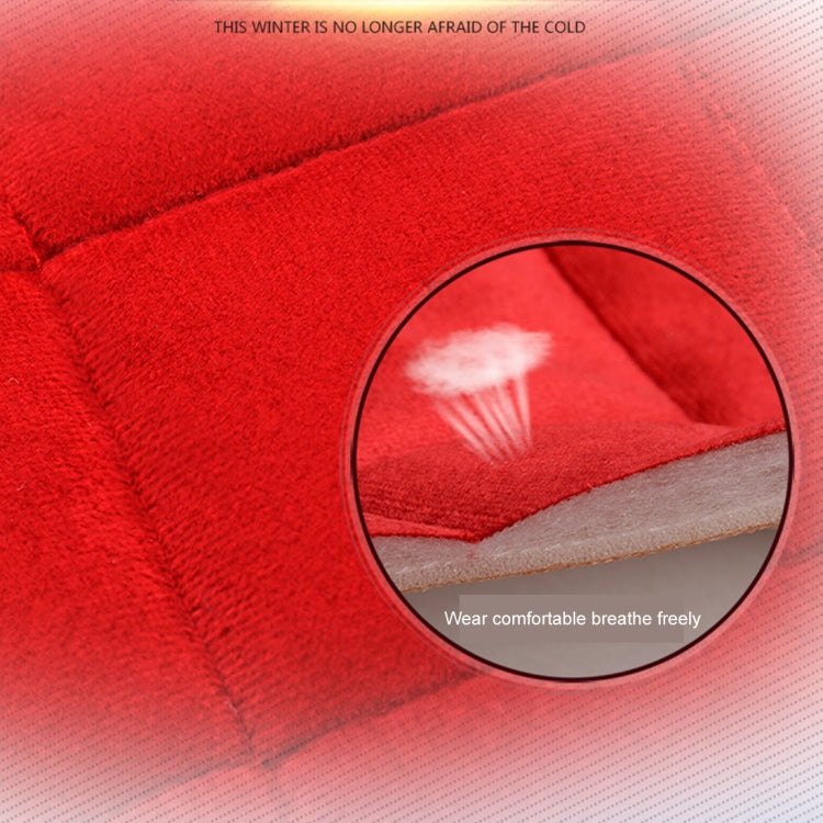 3 PCS / Set  Warm Car Seat Cover Cushion Five Seats Universal Two Front Row Seat Covers and One Back Row Seat Cover Car Non-slip Chair Pad Warm Car Mats No Back Plush Cushion(Red) - Seat Accessories by PMC Jewellery | Online Shopping South Africa | PMC Jewellery | Buy Now Pay Later Mobicred