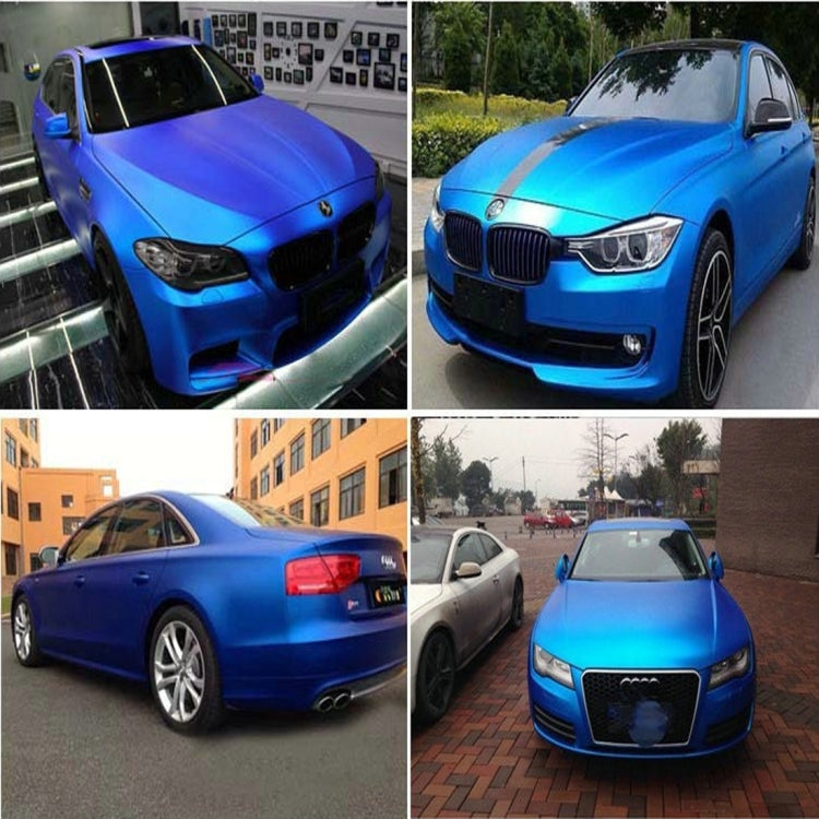 5m * 0.5m Ice Blue Metallic Matte Icy Ice Car Decal Wrap Auto Wrapping Vehicle Sticker Motorcycle Sheet Tint Vinyl Air Bubble Free(Dark Blue) - Auto Film by PMC Jewellery | Online Shopping South Africa | PMC Jewellery | Buy Now Pay Later Mobicred