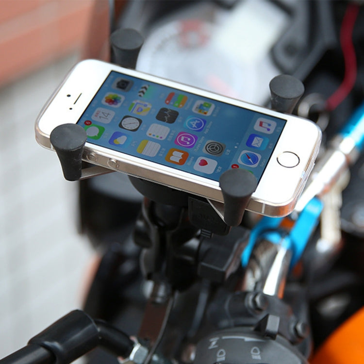 Universal 12V Motorcycle USB Phone Charger with Holder, Suitable for 3.5-6.5 inch Smartphones - Battery Charger by PMC TechLife | Online Shopping South Africa | PMC TechLife | Buy Now Pay Later Mobicred