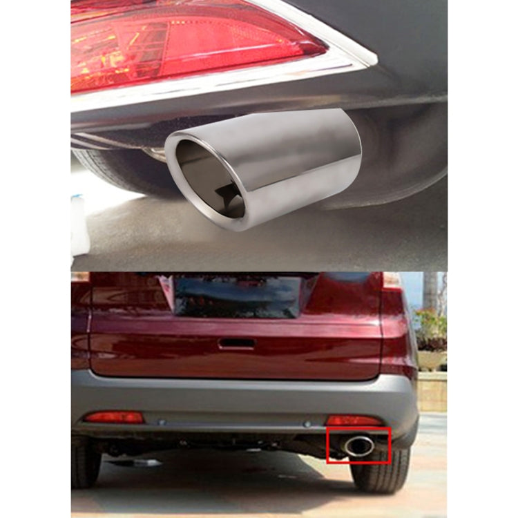 2 PCS Car Styling Stainless Steel Exhaust Tail Muffler Tip Pipe for VW Volkswagen 1.4T Swept Volume(Silver) - Exhaust Pipes by PMC TechLife | Online Shopping South Africa | PMC TechLife | Buy Now Pay Later Mobicred