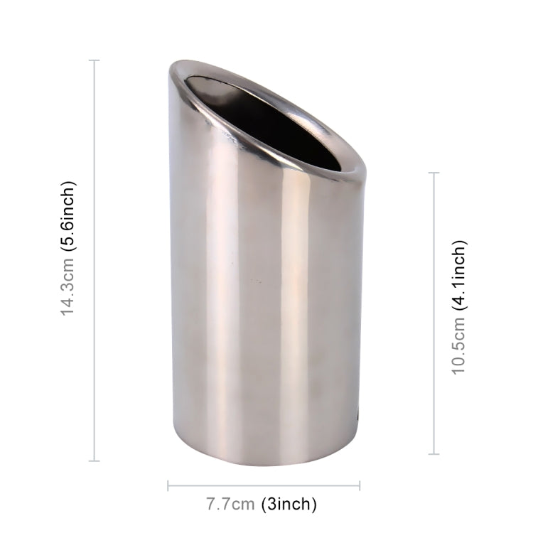 2 PCS Car Styling Stainless Steel Exhaust Tail Muffler Tip Pipe for VW Volkswagen 1.8T/2T Swept Volume, Audi A1/A3/A4L/Q3/Q5(Silver) - Exhaust Pipes by PMC TechLife | Online Shopping South Africa | PMC TechLife | Buy Now Pay Later Mobicred