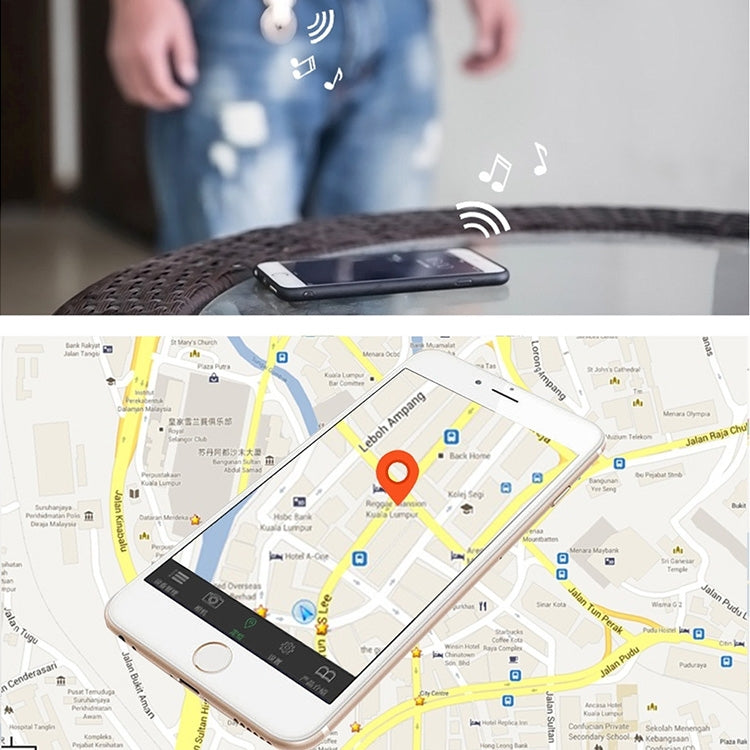 R2 Smart Wireless Bluetooth V4.0 Tracker Finder Key Buckle Anti- lost Alarm Locator Tracker(White) - Anti-lost Alarm by PMc TechLife | Online Shopping South Africa | PMc TechLife | Buy Now Pay Later Mobicred
