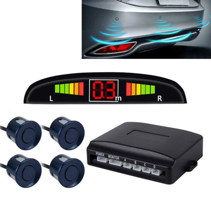 Car Buzzer Reverse Backup Radar System - Premium Quality 4 Parking Sensors Car Reverse Backup Radar System with LCD Display(Dark Blue) - Radar Detectors by PMC Jewellery | Online Shopping South Africa | PMC Jewellery | Buy Now Pay Later Mobicred