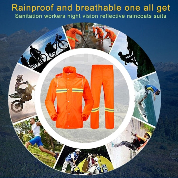 Adult Split Reflective Raincoats Rain Pants Cleaners Waterproof Clothes Labor Insurance Safety Sanitation Suits, Size: M - Reflective Safety Clothing by PMC TechLife | Online Shopping South Africa | PMC TechLife | Buy Now Pay Later Mobicred