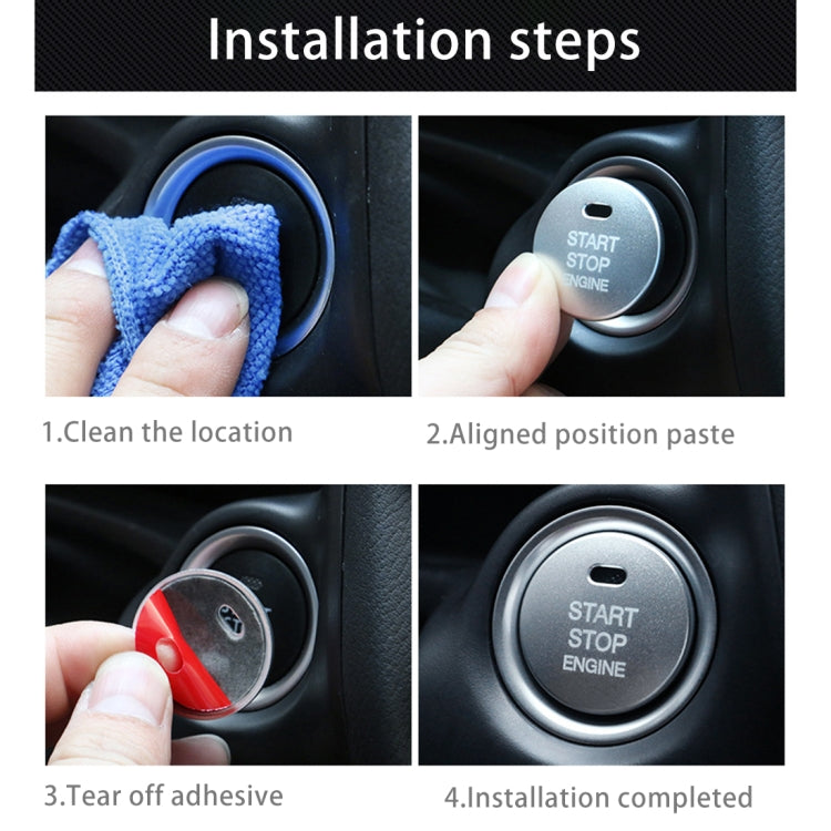 3D Aluminum Alloy Engine Start Stop Push Button Cover Trim Decorative Sticker for Mazda CX4 / CX5 / Axela / ATENZA(Blue) - Decoration Rings by PMC TechLife | Online Shopping South Africa | PMC TechLife