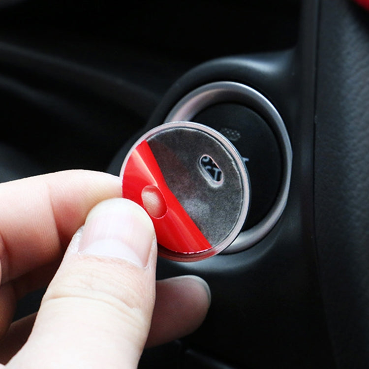 3D Aluminum Alloy Engine Start Stop Push Button Cover Trim Decorative Sticker for Mazda CX4 / CX5 / Axela / ATENZA(Silver) - Decoration Rings by PMC TechLife | Online Shopping South Africa | PMC TechLife