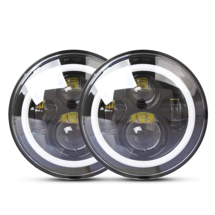 2 PCS 7 inch IP68 Waterproof 6500K 75W CREE LED Headlight Hi/Lo Beam Driving Lamp for Jeep Wrangler JK TJ LJ - Work Lights by PMC Jewellery | Online Shopping South Africa | PMC Jewellery | Buy Now Pay Later Mobicred