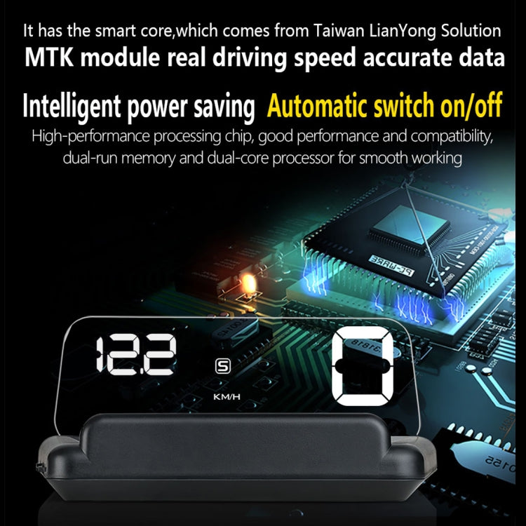 T900 Car GPS HUD Virtual HD Reflection Board Head-up Display, Speed & Driving Distance / Time Display, Over Speed & Voltage & Low Voltage Alarm, Fatigue Driving(White) - Head Up Display System by PMC TechLife | Online Shopping South Africa | PMC TechLife | Buy Now Pay Later Mobicred