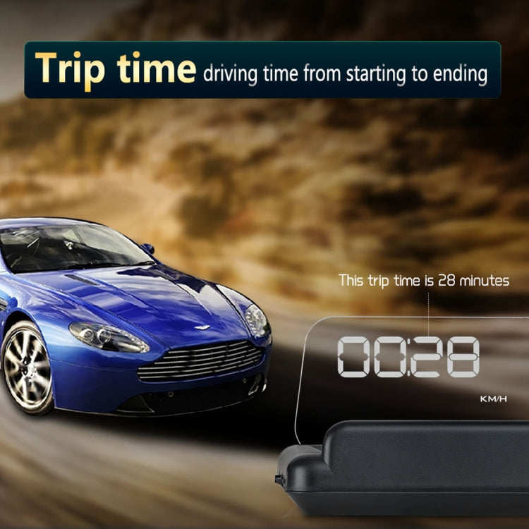 T900 Car GPS HUD Virtual HD Reflection Board Head-up Display, Speed & Driving Distance / Time Display, Over Speed & Voltage & Low Voltage Alarm, Fatigue Driving(White) - Head Up Display System by PMC TechLife | Online Shopping South Africa | PMC TechLife | Buy Now Pay Later Mobicred