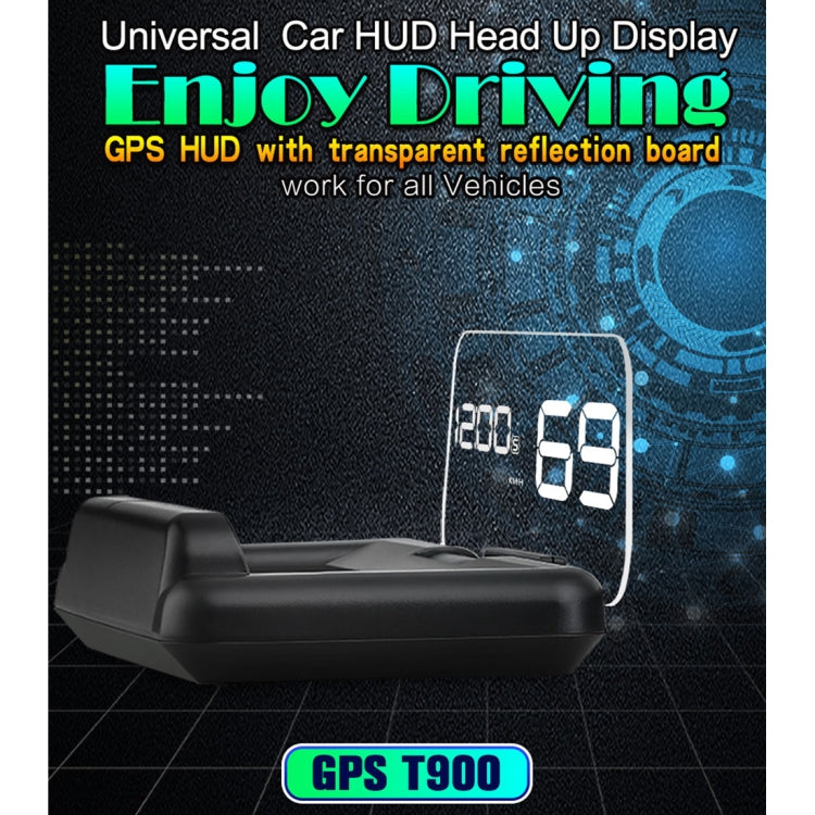 T900 Car GPS HUD Virtual HD Reflection Board Head-up Display, Speed & Driving Distance / Time Display, Over Speed & Voltage & Low Voltage Alarm, Fatigue Driving(White) - Head Up Display System by PMC TechLife | Online Shopping South Africa | PMC TechLife | Buy Now Pay Later Mobicred