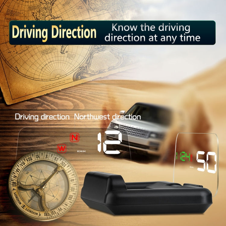 T900 Car GPS HUD Virtual HD Reflection Board Head-up Display, Speed & Driving Distance / Time Display, Over Speed & Voltage & Low Voltage Alarm, Fatigue Driving(Green) - Head Up Display System by PMC TechLife | Online Shopping South Africa | PMC TechLife | Buy Now Pay Later Mobicred