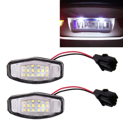 2 PCS DC 12V 2W 120LM 6000K LED License Plate Light 18-SMD Bulbs Lamps for Honda Civic VII4/5D 01-05, VIII 06-17, City 4D 03-09, Lengend 99-04 - License Plate Lights by PMC Jewellery | Online Shopping South Africa | PMC Jewellery