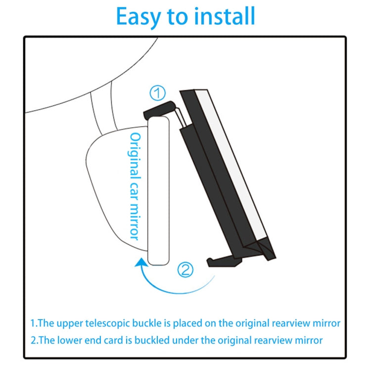 3R-331 Car Truck Interior Rear View Blind Spot Adjustable Wide Angle Curved Mirror, Size: 30*8.5*3.5cm - Interior Mirrors by 3R | Online Shopping South Africa | PMC TechLife | Buy Now Pay Later Mobicred