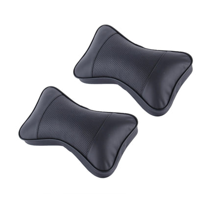 2 PCS MLC-06 Car Neck Pillow Soft Version Lovely Breathe Car Auto Head Neck Rest Cushion Headrest Pillow Pad (Black) - Seat Accessories by PMC Jewellery | Online Shopping South Africa | PMC Jewellery | Buy Now Pay Later Mobicred