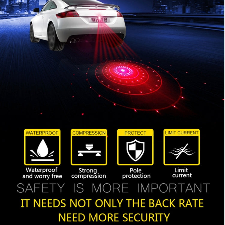 200mW Universal Car And Motorcycle Rear-end Alarm 650nM Laser Fog Anti-Collision Warning Lamp with Six Pattern, DC 8-36V Cable Length: 60cm(Red Light) - Fog / Driving Lights by PMC Jewellery | Online Shopping South Africa | PMC Jewellery | Buy Now Pay Later Mobicred