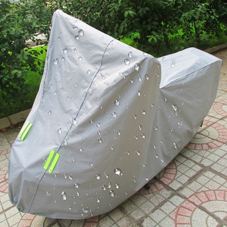 Outdoor Universal Anti-Dust Sunproof Waterproof Motorcycle Aluminum Film Flocking Cover with Warning Strips, Fits Bike up to 2.3m(90 Inches) In Length, XXL Size: 232x100x125cm - Raincoat by PMC Jewellery | Online Shopping South Africa | PMC Jewellery | Buy Now Pay Later Mobicred