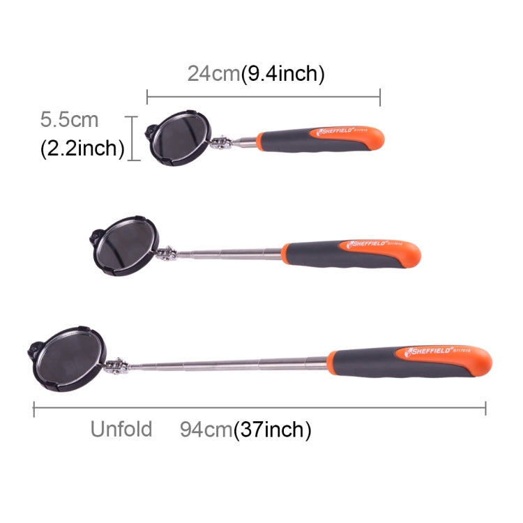 Retractable Vehicle Car Chassis Telescoping Inspection Mirror with 1 PCS 5mm LED Light, Mirror Diameter: 55mm, Max Expanding Length: 940mm - Electronic Test by PMC Jewellery | Online Shopping South Africa | PMC Jewellery | Buy Now Pay Later Mobicred