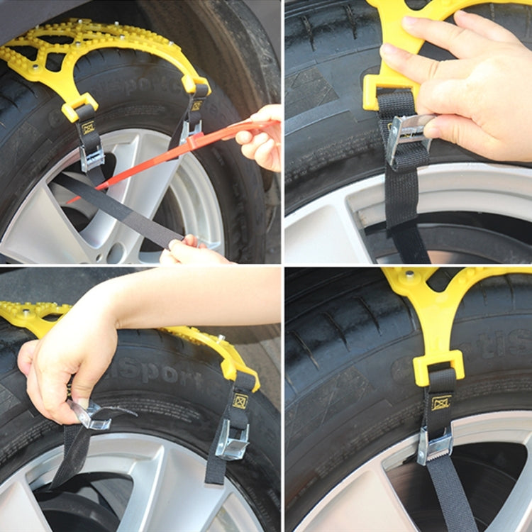 6 PCS Car Snow Tire Anti-skid Chains Yellow Chains For Family Car - Car Road Trouble Clearer by PMC TechLife | Online Shopping South Africa | PMC TechLife | Buy Now Pay Later Mobicred