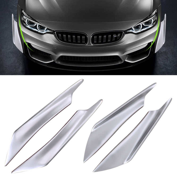 4 PCS Car-Styling Flank Decorative Sticker(Silver) - Decorative Sticker by PMC Jewellery | Online Shopping South Africa | PMC Jewellery | Buy Now Pay Later Mobicred