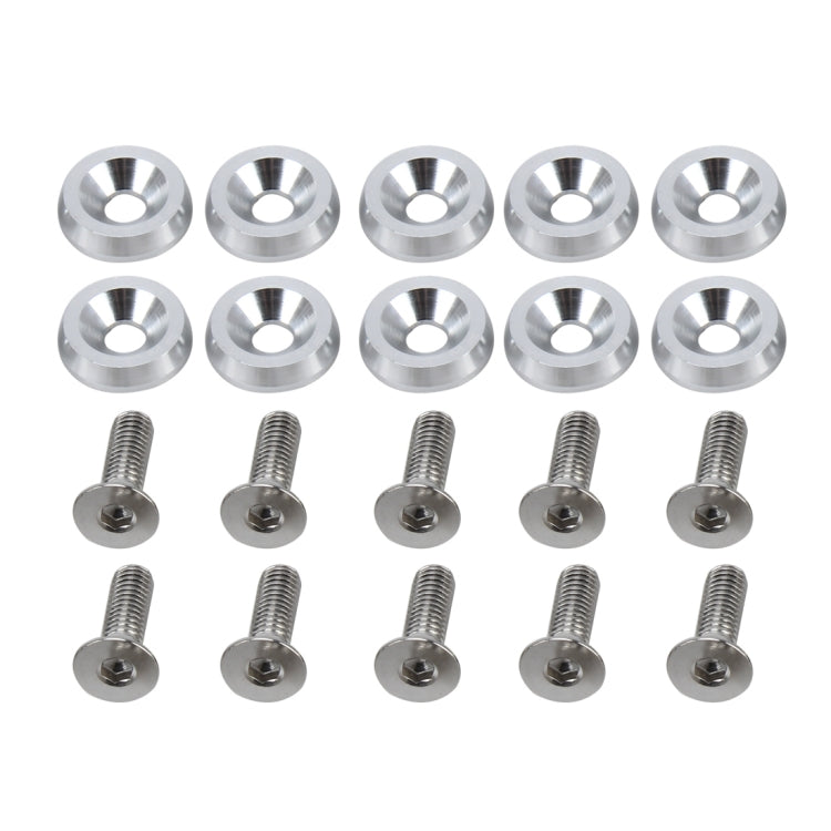 10 PCS Car Modified Screw Gaskets Bodywork Stainless Steel Gasket Bolts, Diameter: 19mm(Silver) - Nuts & Bolts by PMC Jewellery | Online Shopping South Africa | PMC Jewellery