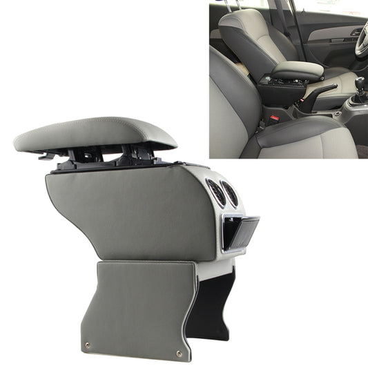 Car ABS Leather Wrapped Armrest Box with Fast Charge USB Holes and Cables for Tiguan(Grey) - Stowing Tidying by PMC Jewellery | Online Shopping South Africa | PMC Jewellery | Buy Now Pay Later Mobicred