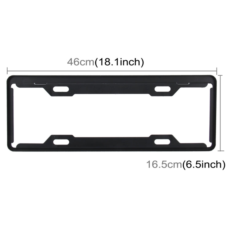 2 PCS Carbon Lead License Plate Frame Simple and Beautiful Car License Plate Frame Holder Universal License Plate Holder(Black) - License Plate Covers & Frames by PMC Jewellery | Online Shopping South Africa | PMC Jewellery | Buy Now Pay Later Mobicred