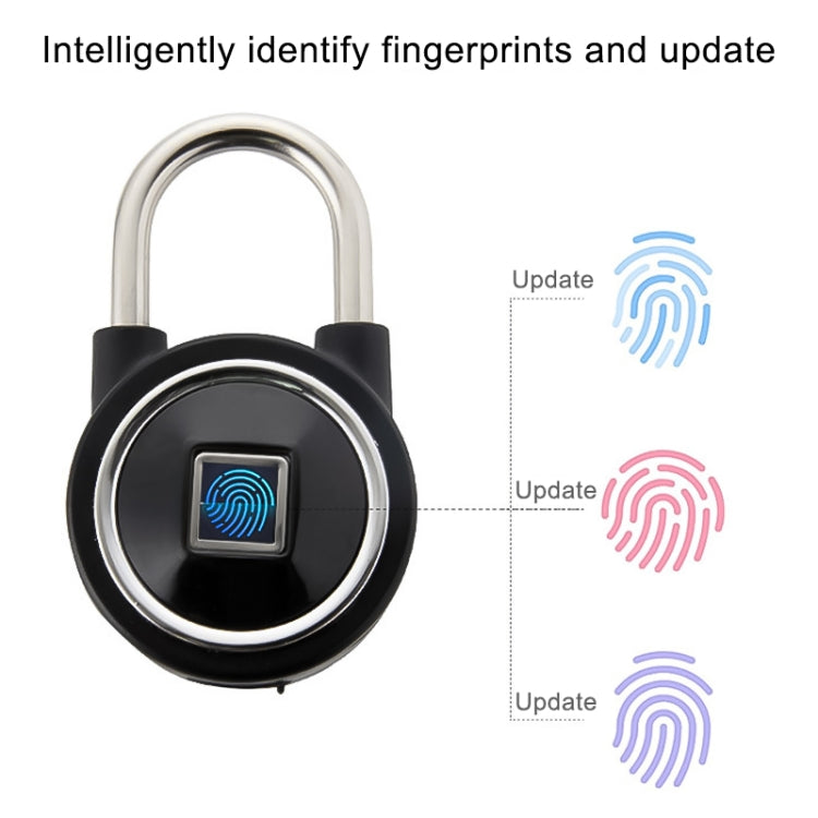 Waterproof Intelligent Bluetooth Fingerprint Padlock Remote Unlocking for iOS / Android(Silver) - Padlocks by PMC Jewellery | Online Shopping South Africa | PMC Jewellery