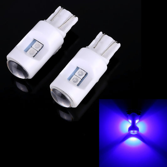 2 PCS T10 / W5W / 194 DC 12V 1.2W 6LEDs SMD-3030 Car Reading Lamp Clearance Light, with Projector Lens Light(Blue Light) - Clearance Lights by PMC Jewellery | Online Shopping South Africa | PMC Jewellery | Buy Now Pay Later Mobicred