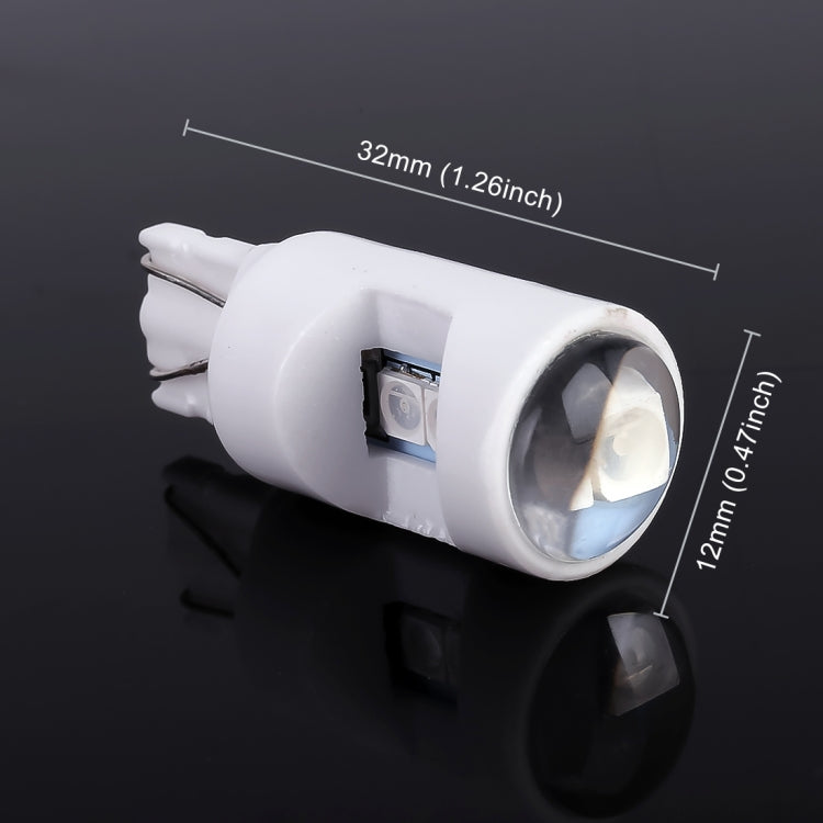 2 PCS T10 / W5W / 194 DC 12V 1.2W 6LEDs SMD-3030 Car Reading Lamp Clearance Light, with Projector Lens Light(Blue Light) - Clearance Lights by PMC TechLife | Online Shopping South Africa | PMC TechLife | Buy Now Pay Later Mobicred