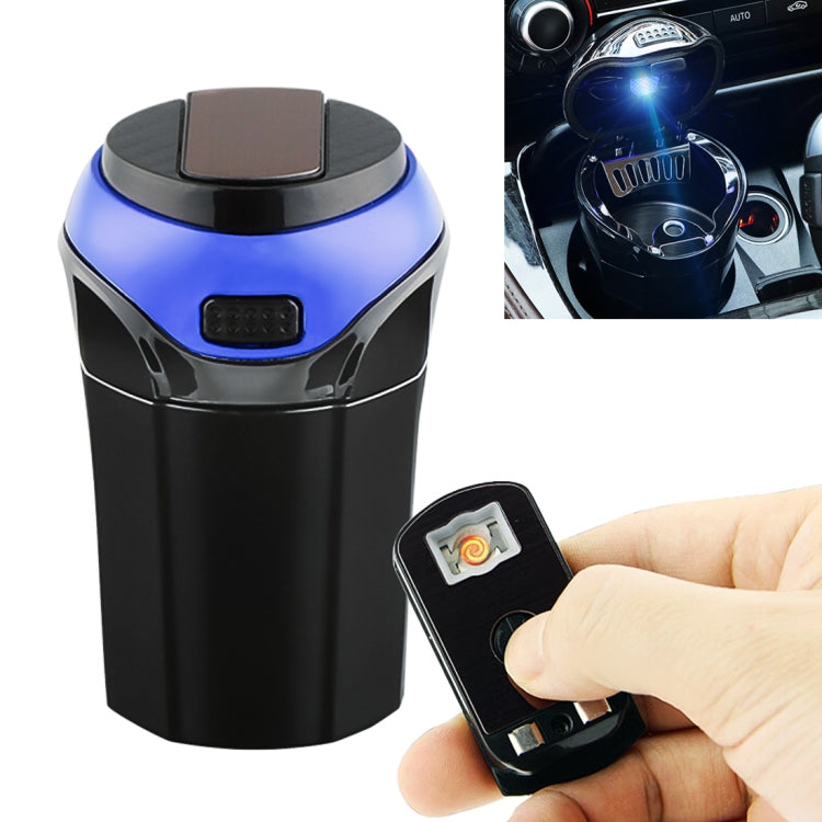 2 in 1 Universal Car Detachable Electronic Cigarette Lighter + Trash Rubbish Bin Ashtray(Blue) - Ashtrays by PMC Jewellery | Online Shopping South Africa | PMC Jewellery | Buy Now Pay Later Mobicred