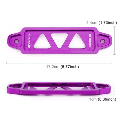 Universal Car Short Stainless Steel Battery Tie Down Clamp Bracket, Size: 17.2 x 4.4 x 1cm(Purple) - Booster Cable & Clip by PMC Jewellery | Online Shopping South Africa | PMC Jewellery | Buy Now Pay Later Mobicred