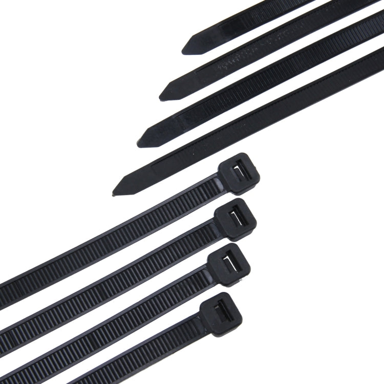 100pcs /Pack 8mm*200mm Nylon Cable Ties(Black) - Booster Cable & Clip by PMC Jewellery | Online Shopping South Africa | PMC Jewellery