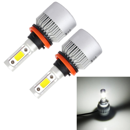 S2 2PCS H11 18W 1800LM 6500K 2 COB LED Waterproof IP67 Car Headlight Lamps, DC 9-32V(White Light) - LED Headlamps by PMC Jewellery | Online Shopping South Africa | PMC Jewellery | Buy Now Pay Later Mobicred