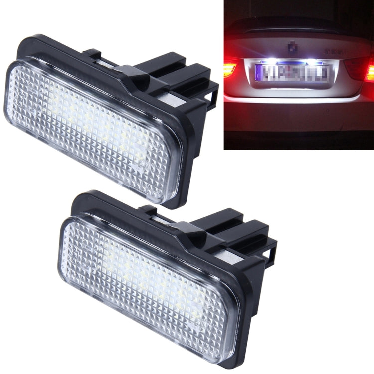 2 PCS Canbus License Plate Light with 24 SMD-3528 Lamps for Benz - License Plate Lights by PMC Jewellery | Online Shopping South Africa | PMC Jewellery | Buy Now Pay Later Mobicred