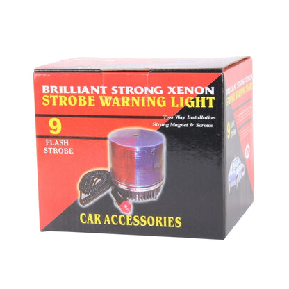 Brilliant Strong Xenon Strong Red Light And Blue Light Magnetic Doom Installation Flash Strobe Warning Light, DC 12V, Wire Length: 50cm - Warning Lights by PMC Jewellery | Online Shopping South Africa | PMC Jewellery | Buy Now Pay Later Mobicred