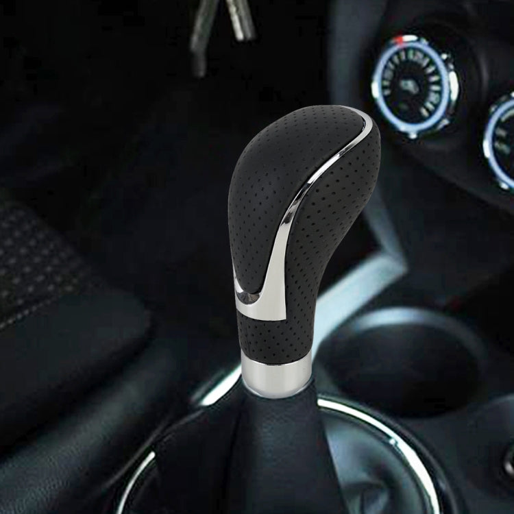 Universal Car PU Leather and Metal Gear Shift Knob Modified Auto Car Transmission Shift Lever Knob - Shift Knob by PMC Jewellery | Online Shopping South Africa | PMC Jewellery | Buy Now Pay Later Mobicred