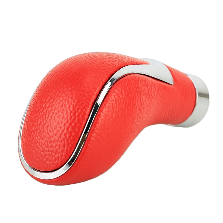 Universal Car PU Leather and Metal Gear Shift Knob Modified Auto Car Transmission Shift Lever Knob(Red) - Shift Knob by PMC Jewellery | Online Shopping South Africa | PMC Jewellery | Buy Now Pay Later Mobicred