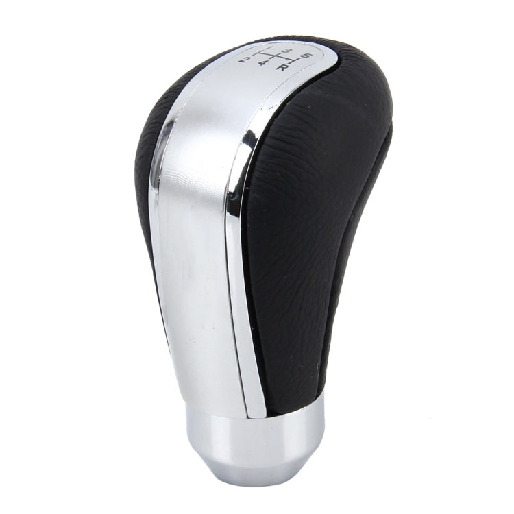 Universal Car Leather Metal Gear Shift Knob Modified Car Auto Transmission Shift Lever Knob(Silver) - Shift Knob by PMC Jewellery | Online Shopping South Africa | PMC Jewellery | Buy Now Pay Later Mobicred