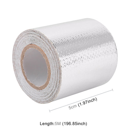 5m Exhaust Wrap Auto Motor Exhaust Heat Shield Aluminum Foil Paper Heat Resistant Wrap (Silver) - Exhaust Pipes by PMC Jewellery | Online Shopping South Africa | PMC Jewellery