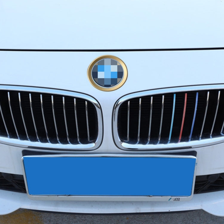 2 PCS/Set Zinc Alloy Steering Wheel Decoration Ring Sticker Logo Car Styling Modification Car Front Logo Ring Decoration Rear Cover Trim Hood Emblem Rings for BMW 3 Series(Gold) - Decoration Rings by PMC TechLife | Online Shopping South Africa | PMC TechLife | Buy Now Pay Later Mobicred