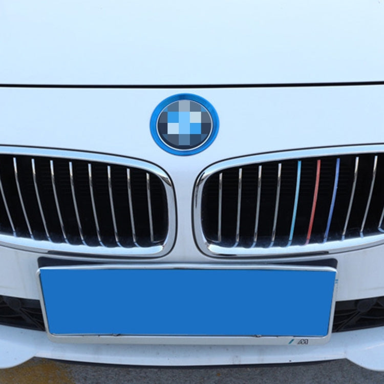 2 PCS/Set Zinc Alloy Steering Wheel Decoration Ring Sticker Logo Car Styling Modification Car Front Logo Ring Decoration Rear Cover Trim Hood Emblem Rings for BMW 3 Series(Blue) - Decoration Rings by PMC TechLife | Online Shopping South Africa | PMC TechLife | Buy Now Pay Later Mobicred