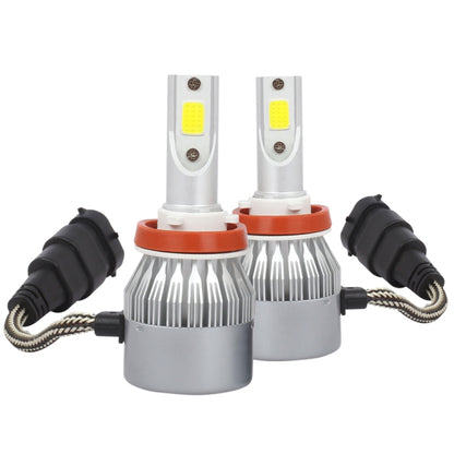 2 PCS H8/H9/H11 18W 1800 LM 3000K IP68 Casnbus Constant Current Car LED Headlight with 2 COB Lamps, DC 9-36V(Gold Light) - LED Headlamps by PMC Jewellery | Online Shopping South Africa | PMC Jewellery | Buy Now Pay Later Mobicred