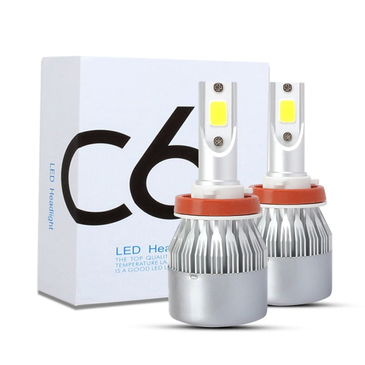 2 PCS H8/H9/H11 18W 1800 LM 3000K IP68 Casnbus Constant Current Car LED Headlight with 2 COB Lamps, DC 9-36V(Gold Light) - LED Headlamps by PMC TechLife | Online Shopping South Africa | PMC TechLife | Buy Now Pay Later Mobicred