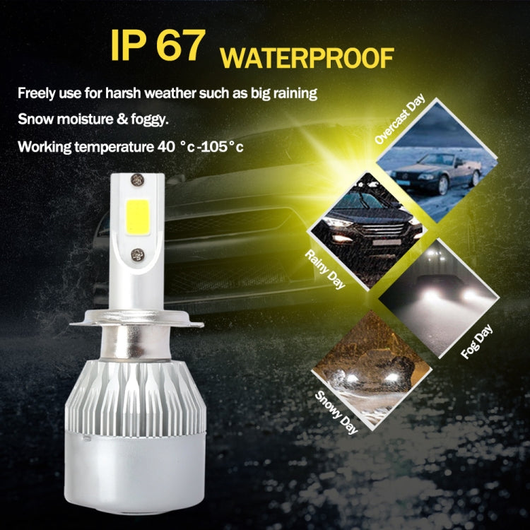 2 PCS 9005 18W 1800 LM 3000K IP68 Casnbus Constant Current Car LED Headlight with 2 COB Lamps, DC 9-36V(Gold Light) - LED Headlamps by PMC TechLife | Online Shopping South Africa | PMC TechLife | Buy Now Pay Later Mobicred