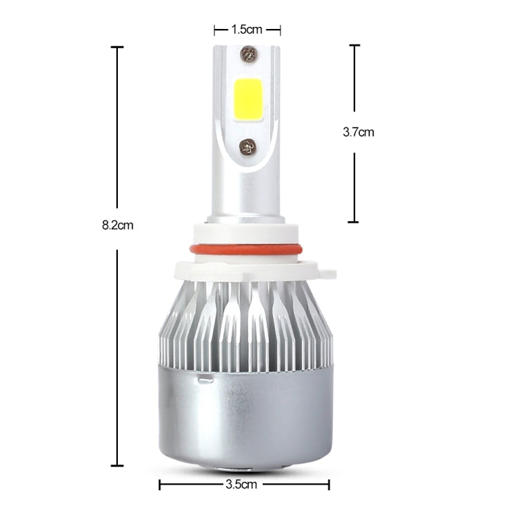 2 PCS 9006 18W 1800 LM 3000K IP68 Casnbus Constant Current Car LED Headlight with 2 COB Lamps, DC 9-36V(Gold Light) - LED Headlamps by PMC TechLife | Online Shopping South Africa | PMC TechLife | Buy Now Pay Later Mobicred