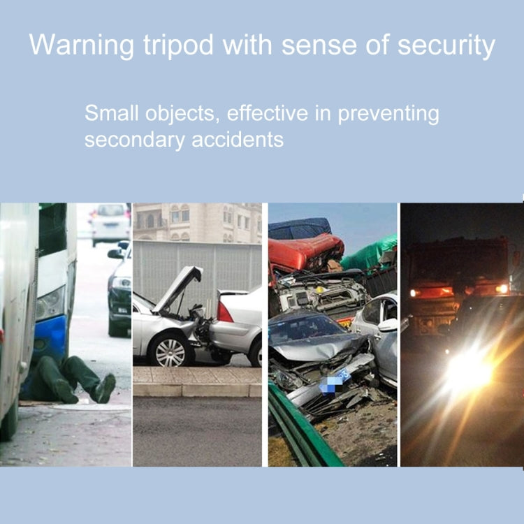 Practical Car Triangle Emergency Warning Sign Foldtable Reflective Safety Roadside Lighting Stop Sign Tripod Warning Tripod - Reflective Material by PMC Jewellery | Online Shopping South Africa | PMC Jewellery | Buy Now Pay Later Mobicred