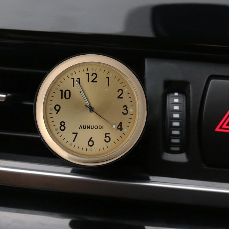 Car Outlet Clock Car Luminous Material Car Clock Car Electronic Watch Car Air Conditioning Outlet Perfume Ornaments(Gold) - Clocks & Car Meters by PMC TechLife | Online Shopping South Africa | PMC TechLife | Buy Now Pay Later Mobicred